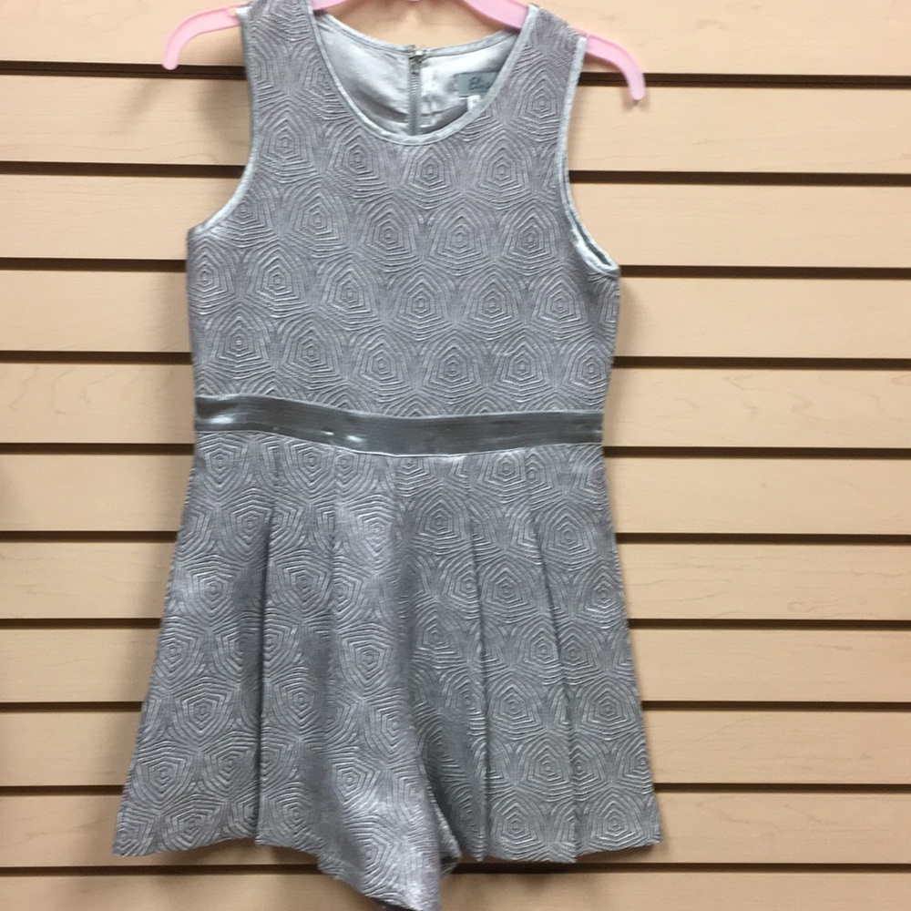 Silver shiny Shortall romper